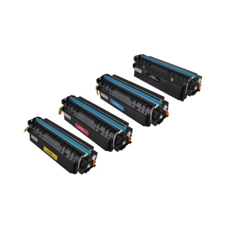 HP 414X-SET Color LaserJet Enterprise M455dn Compatible Toner Cartridges - Set of 4 - High Yield