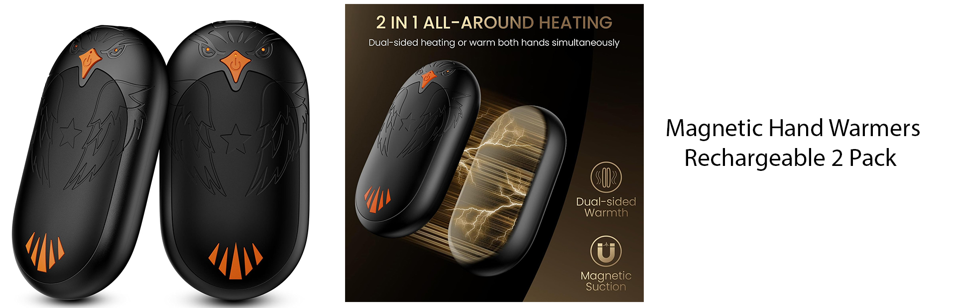 Magnetic Hand Warmers Rechargeable 2 Pack